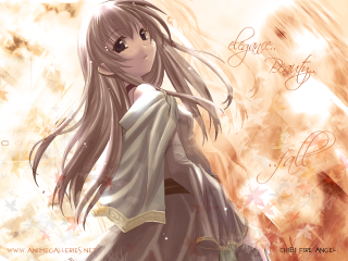 Girl longhair whitedress firebackground manga - a message free wallpaper