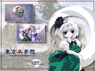 Girl green dress ghost kimono - a black bow free wallpaper