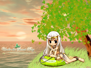 Girl greenpillow grass sunset bush - ann thetis blacker free wallpaper for desktop