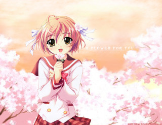 Pink dress girl tree flower - a pink dress free wallpaper for desktop