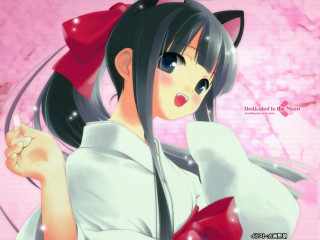 Ayako rokkaku cat ears kimono - a cat ear free wallpaper