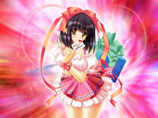 Girl pink dress toothbrush gift - anime visual free wallpaper