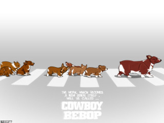 Dogs cowboy bebop surrealism western - a group of dogs free wallpaper