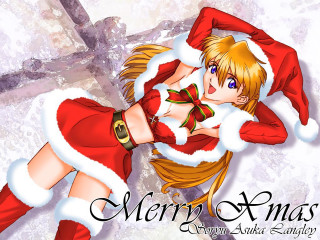 Christmas santa woman anime fur - ayami kojima free wallpaper
