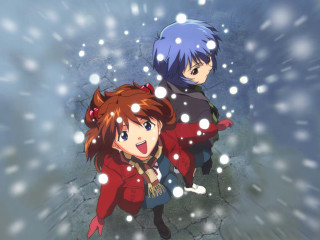 Anime snow red coats hologram - the snow together free wallpaper