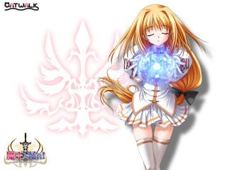 Anime girl glowing ball magic - ball free wallpaper