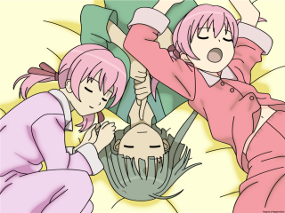 Anime girls bed cupcake rayonism - a cupcake free wallpaper