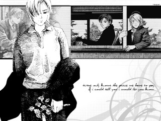 Man woman window flower neo - graphic novel free wallpaper