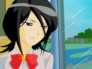 Cartoon girl window river castle - gapmoe yandere grimdark free wallpaper