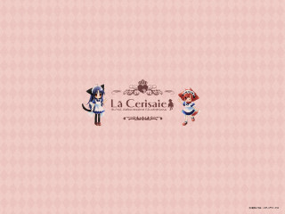 Anime couple pink background kemonomimi - mosaic free wallpaper for desktop