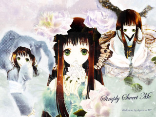 Anime girls green eyes white - white dress free wallpaper
