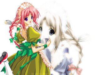 Girl green dress white horse - a white horse free wallpaper