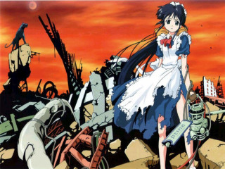 Woman robot suit man explosion - a robot free wallpaper