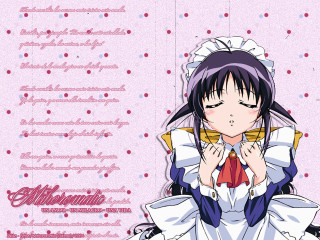 Ayako rokkaku maid apron pink - a red tie free wallpaper
