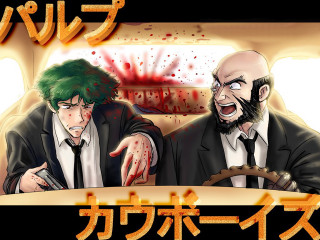 Blood splattered suits two men - evil free wallpaper