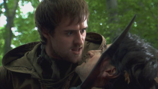 Man sword dog woods forest - free valentines wallpaper for desktop