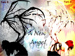 Gothic angel blood tree silhouette - concept design art free wallpaper for desktop