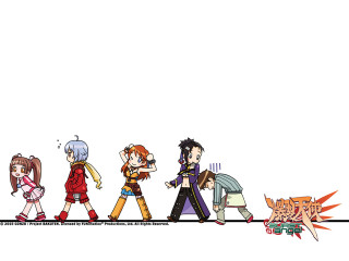 Anime group street line different - a street together free wallpaper