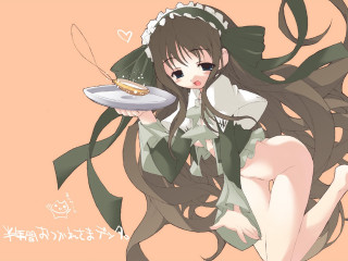 Girl food green dress pink - a plate of food free wallpaper