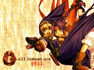 Anime characters guns beer demons - evil free wallpaper