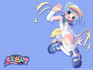 Flying cartoon girl hat ribbon - hint of yayoi kasuma free wallpaper for desktop