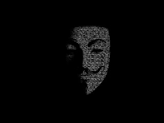 Face words dark background white - a white mask free wallpaper