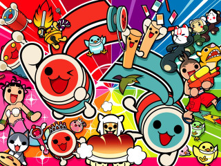 Cartoon characters grouped colorful background - a bunch of cartoon characters free wallpaper