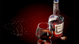 Wine bottle glass red background - a bottle of wine and a glass of wine free wallpaper