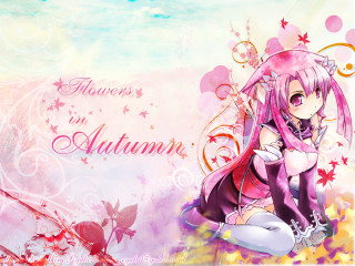 Pink anime girl stars swirls - star and swirls free wallpaper