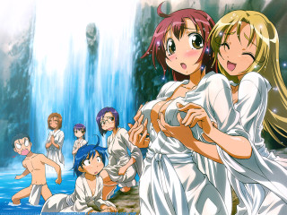 Anime group waterfall blush splash - a waterfall free wallpaper