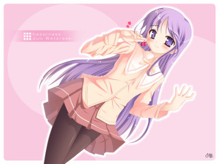 Purple hair girl anime blush - purple hair free wallpaper for desktop