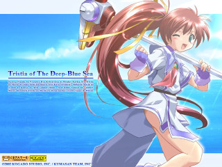 Girl long hair sword sky - long hair holding free wallpaper