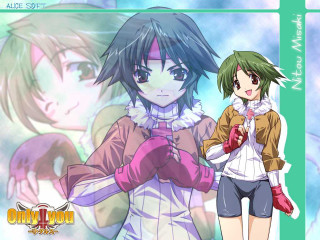 Anime girls blue sky stars 2 - a blue sky background free wallpaper