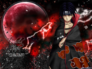 Anime boy red moon gothic - a red sky free wallpaper