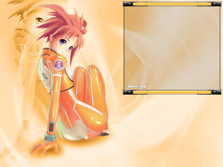 Cartoon character sitting bat yellow - a white frame free wallpaper