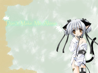 Anime girl cat ears tail 8 - alone free wallpaper