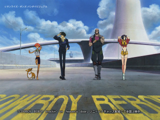 Street people building sky retrofuturism - a yellow line free wallpaper