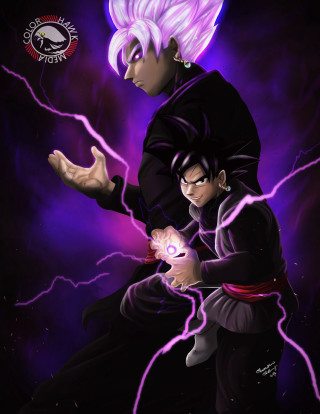 Anime couple purple background lightning - dark art free wallpaper for mobile