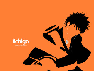 Lichigo lycoart minimalist ochre silhouette - a orange background free wallpaper