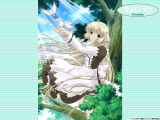 Girl bird white dress forest - over her free wallpaper