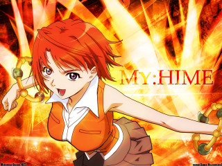 Red hair girl dancing fire - a white shirt free wallpaper