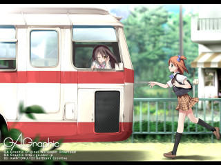 Girls walking bus manga kyoto - kyoto animation free wallpaper