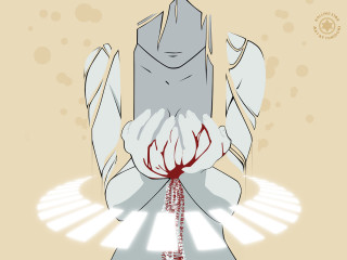 Person holding red object aya - a drawing of a person holding free wallpaper