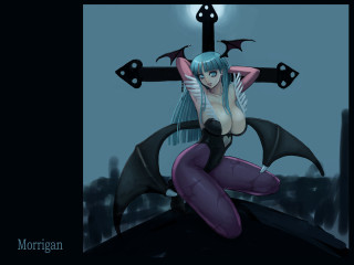 Gothic demon girl bat wings - a bat free wallpaper