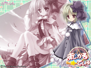 Anime twins star cape dress - a wallpaper background free wallpaper