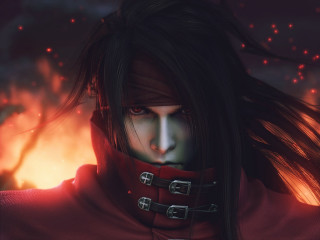 Red fire portrait ember coat - a red collar free wallpaper