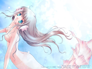 Cartoon mermaid anime queen aqua - a cartoon picture of a woman free wallpaper