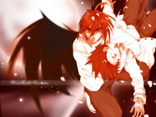 Redhair white shirt blackbird moon - a black bird free wallpaper for desktop