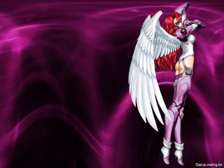 Angel wings purple background fantasy - a white angel free wallpaper for desktop