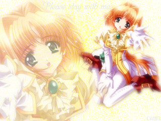 Anime girls longhair greeneyes dresses - a yellow dress free wallpaper